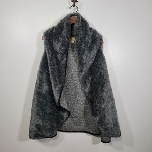 How Very Loved Grey Faux Fur Vest